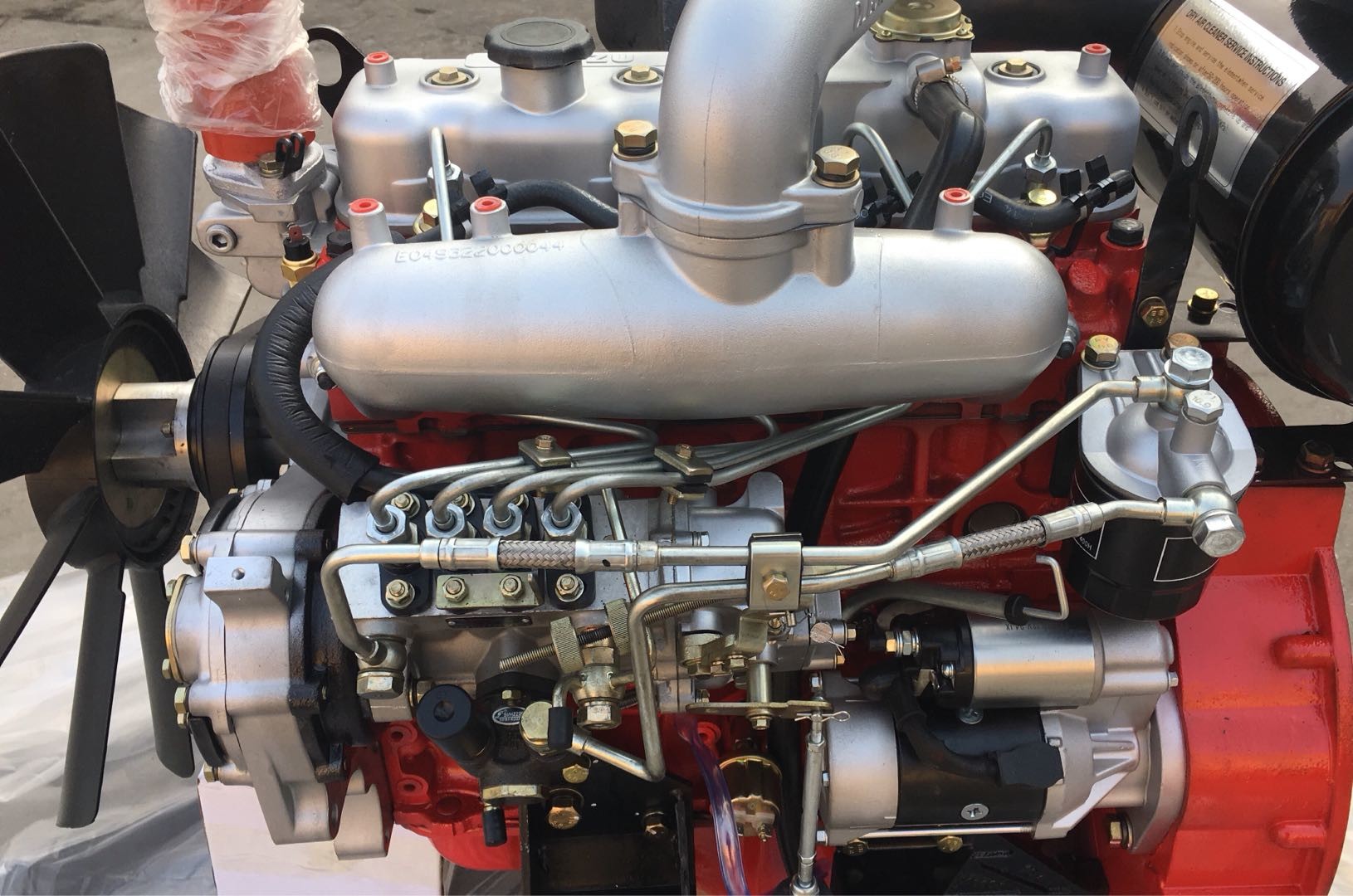 4JB1-TG2 Diesel Engine Prime Power 65KW Fire Fighting Pump Red 3000rpm